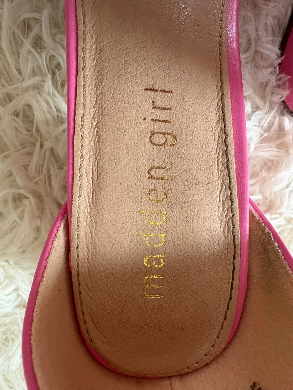 Madden Girl Hot Pink Block Heel Ankle-Strap Sandals